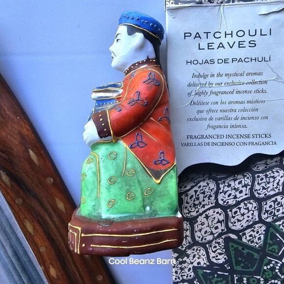 Incense Holder With Incense Sticks Cones & Wooden Ash Catcher - Picture 3 of 15